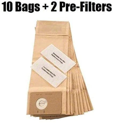 Vacuum Dust Bag Kit (10) Bags with (2) Pre-Filters for Advance 107413584, Courtesy of Jenahuip.